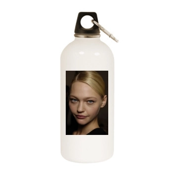 Sasha Pivovarova White Water Bottle With Carabiner