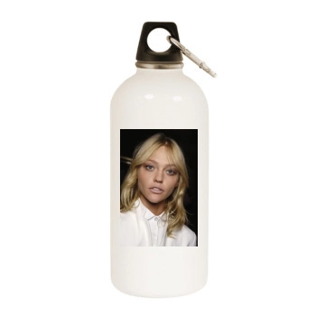 Sasha Pivovarova White Water Bottle With Carabiner