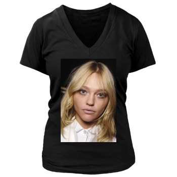 Sasha Pivovarova Women's Deep V-Neck TShirt