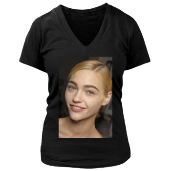 Sasha Pivovarova Women's Deep V-Neck TShirt