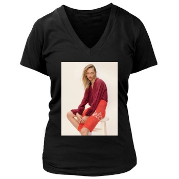 Sasha Pivovarova Women's Deep V-Neck TShirt