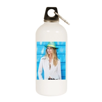 Sasha Pivovarova White Water Bottle With Carabiner