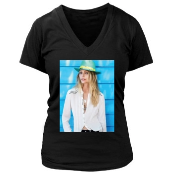 Sasha Pivovarova Women's Deep V-Neck TShirt