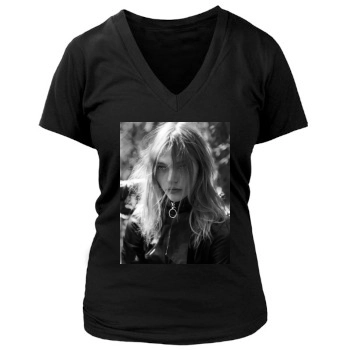 Sasha Pivovarova Women's Deep V-Neck TShirt