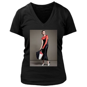 Sasha Pivovarova Women's Deep V-Neck TShirt