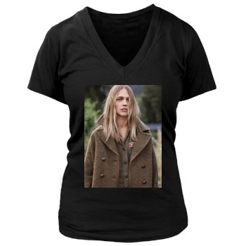 Sasha Pivovarova Women's Deep V-Neck TShirt