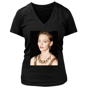 Sasha Pivovarova Women's Deep V-Neck TShirt