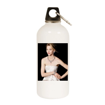 Sasha Pivovarova White Water Bottle With Carabiner