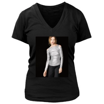 Sasha Pivovarova Women's Deep V-Neck TShirt