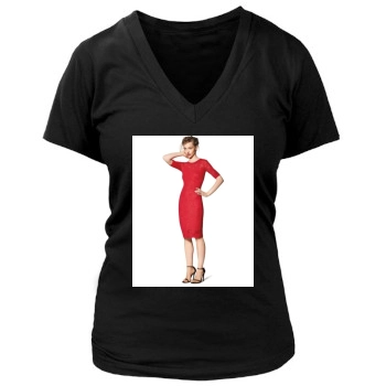 Sasha Pivovarova Women's Deep V-Neck TShirt