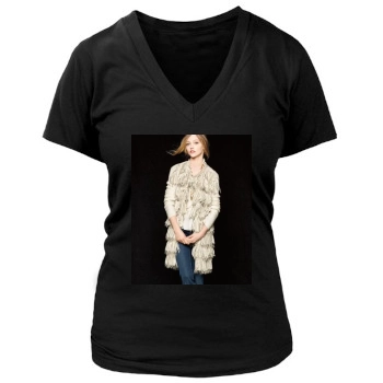 Sasha Pivovarova Women's Deep V-Neck TShirt