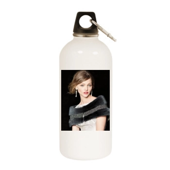 Sasha Pivovarova White Water Bottle With Carabiner