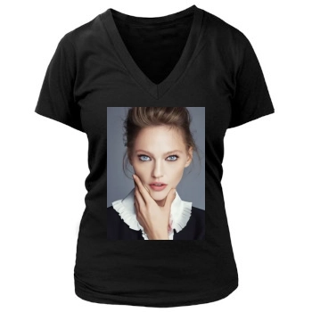 Sasha Pivovarova Women's Deep V-Neck TShirt