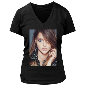 Sasha Pivovarova Women's Deep V-Neck TShirt