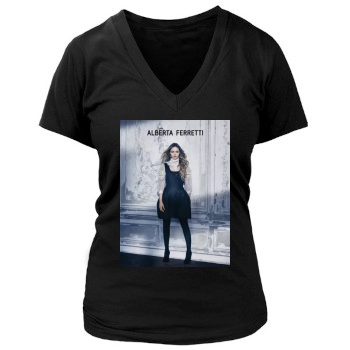 Sasha Pivovarova Women's Deep V-Neck TShirt