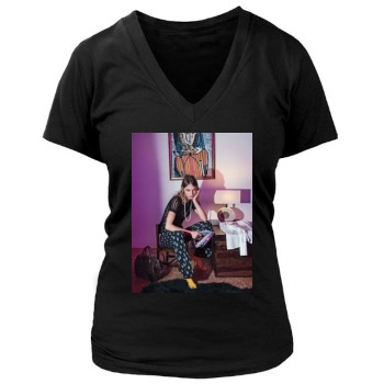 Sasha Pivovarova Women's Deep V-Neck TShirt