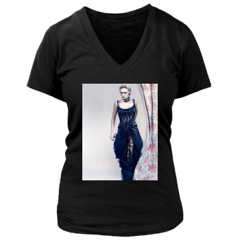 Sasha Pivovarova Women's Deep V-Neck TShirt