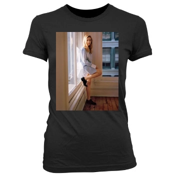 Scarlett Johansson Women's Junior Cut Crewneck T-Shirt