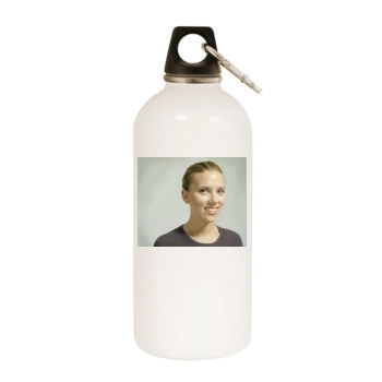 Scarlett Johansson White Water Bottle With Carabiner