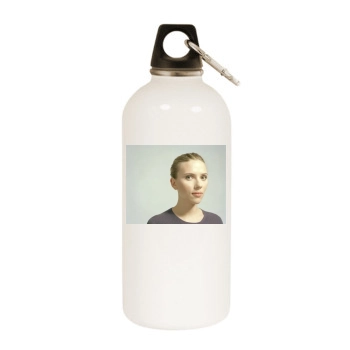 Scarlett Johansson White Water Bottle With Carabiner