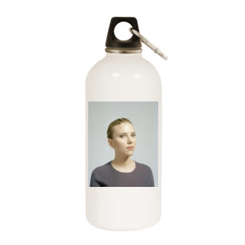 Scarlett Johansson White Water Bottle With Carabiner