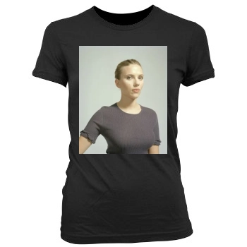 Scarlett Johansson Women's Junior Cut Crewneck T-Shirt