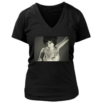 Scarlett Johansson Women's Deep V-Neck TShirt