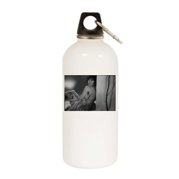 Scarlett Johansson White Water Bottle With Carabiner