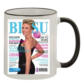 Scarlett Johansson 11oz Colored Rim & Handle Mug