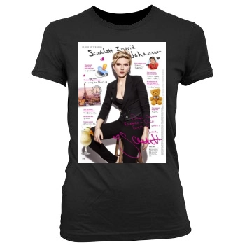 Scarlett Johansson Women's Junior Cut Crewneck T-Shirt