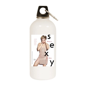 Scarlett Johansson White Water Bottle With Carabiner