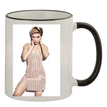 Scarlett Johansson 11oz Colored Rim & Handle Mug