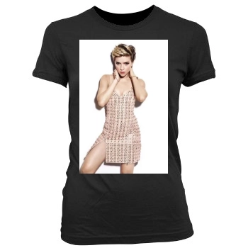 Scarlett Johansson Women's Junior Cut Crewneck T-Shirt