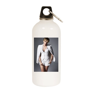 Scarlett Johansson White Water Bottle With Carabiner