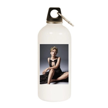 Scarlett Johansson White Water Bottle With Carabiner