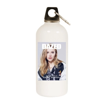 Scarlett Johansson White Water Bottle With Carabiner