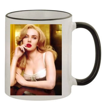 Scarlett Johansson 11oz Colored Rim & Handle Mug