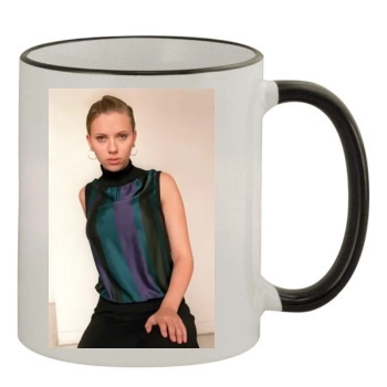 Scarlett Johansson 11oz Colored Rim & Handle Mug