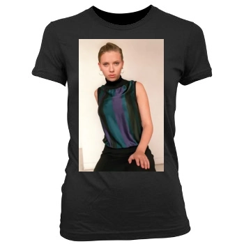 Scarlett Johansson Women's Junior Cut Crewneck T-Shirt