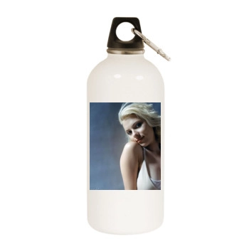 Scarlett Johansson White Water Bottle With Carabiner