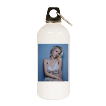 Scarlett Johansson White Water Bottle With Carabiner