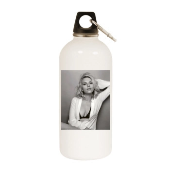 Scarlett Johansson White Water Bottle With Carabiner