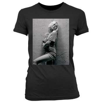 Scarlett Johansson Women's Junior Cut Crewneck T-Shirt