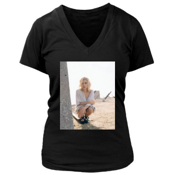 Scarlett Johansson Women's Deep V-Neck TShirt