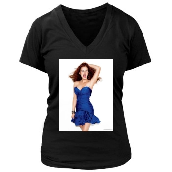 Scarlett Johansson Women's Deep V-Neck TShirt