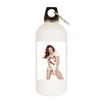 Scarlett Johansson White Water Bottle With Carabiner