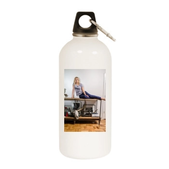 Scarlett Johansson White Water Bottle With Carabiner