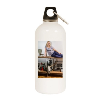 Scarlett Johansson White Water Bottle With Carabiner