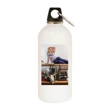 Scarlett Johansson White Water Bottle With Carabiner