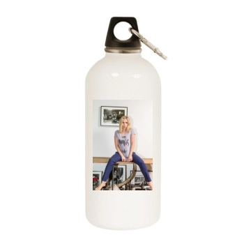 Scarlett Johansson White Water Bottle With Carabiner